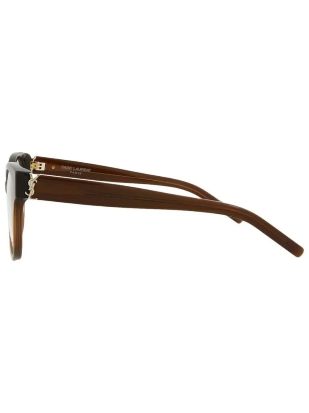 New Saint Laurent Womens Cat Eye Brown Brown Transparent Fashion Designer Eyegla